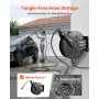VEVOR Pressure Washer Hose Reel, 15.2 m x 9.5 mm Retractable Power Heavy-Duty Steel Washer Hose Reel, 4000PSI Max, Auto-Rewinding, Flexible Wall/Floor Mounted for Car Washing,Garden,Floor Cleaning
