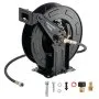 VEVOR Pressure Washer Hose Reel, 15.2 m x 9.5 mm Retractable Power Heavy-Duty Steel Washer Hose Reel, 4000PSI Max, Auto-Rewinding, Flexible Wall/Floor Mounted for Car Washing,Garden,Floor Cleaning