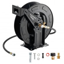 VEVOR Pressure Washer Hose Reel 50ft x 3/8in Retractable 4000PSI Auto-Rewinding