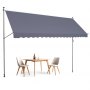 VEVOR 178x47" Patio Awning Retractable Awning Sunshade Shelter with Crank Handle