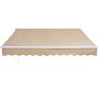 VEVOR Manual Retractable Awning, 12 x 10 ft Outdoor Patio Awning Retractable Sun Shade, Water-Resistant Polyester Patio Door Window Awning Sunshade Shelter with Crank Handle for Backyard, Balcony