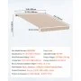 VEVOR Manual Retractable Awning, 13 x 8 ft Outdoor Patio Awning Retractable Sun Shade, Water-Resistant Polyester Patio Door Window Awning Sunshade Shelter with Crank Handle for Backyard, Balcony