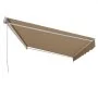 VEVOR Manual Retractable Awning, 13 x 8 ft Outdoor Patio Awning Retractable Sun Shade, Water-Resistant Polyester Patio Door Window Awning Sunshade Shelter with Crank Handle for Backyard, Balcony