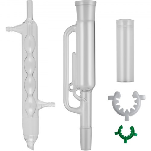 VEVOR Glass Soxhlet Extraction Apparatus Set 45/50 with Extraction Thimble