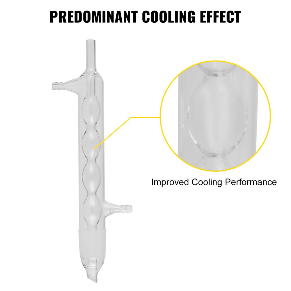 VEVOR Glass Soxhlet Extraction Apparatus Set 45/50 with Extraction Thimble