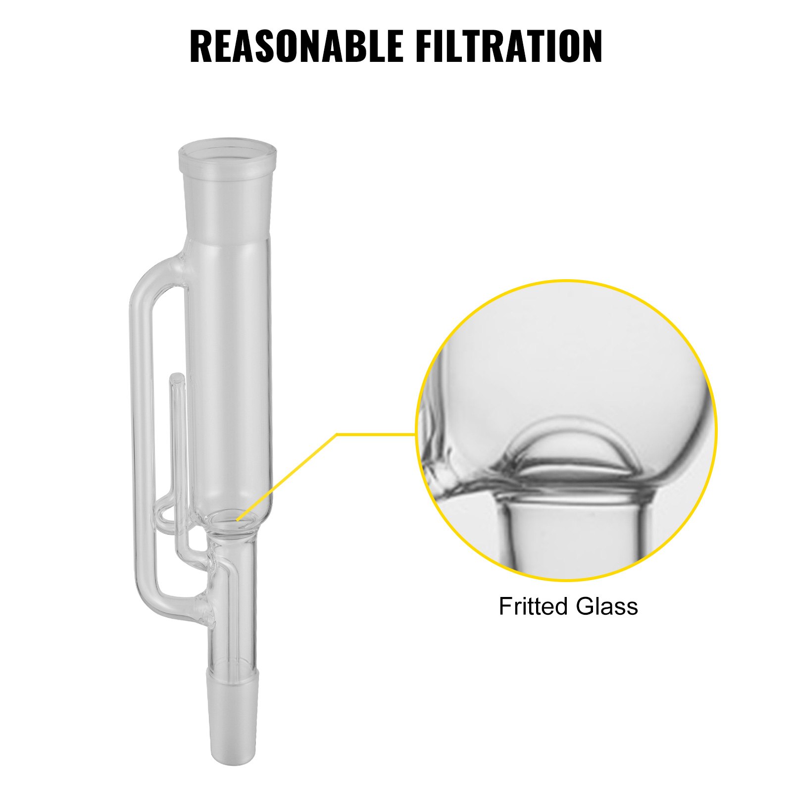 VEVOR Glass Soxhlet Extraction Apparatus Set 45/50 with Extraction Thimble