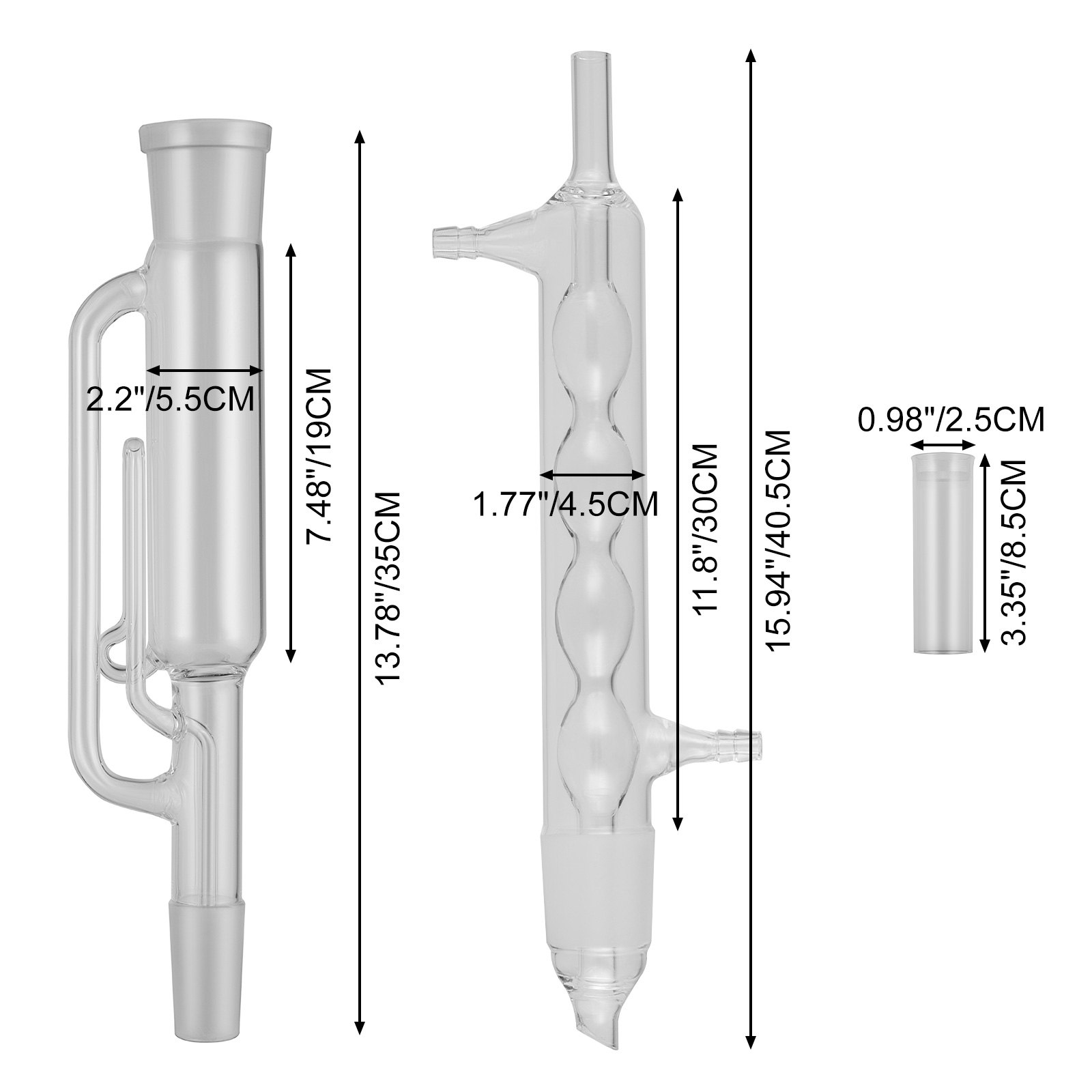 Vevor Soxhlet Extraction Soxhlet Extractor Kit55/50for Crude Fat Extraction