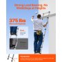 Telescoping Ladder Stainless Steel Extension Step 12.5 ft Portable Ladders