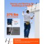 Telescoping Ladder Stainless Steel Extension Step 16.5 ft Portable Ladders