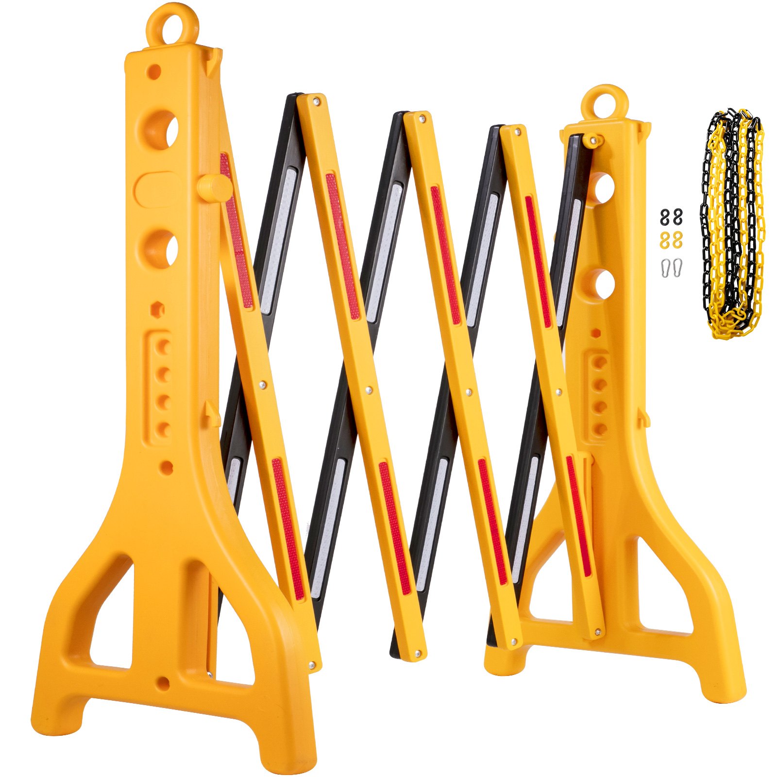 VEVOR Expandable 2.5 m Wide Safety Barrier Portable Expanding Security Barricade