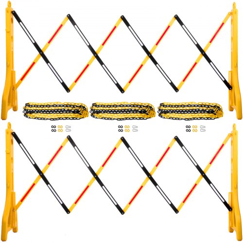 VEVOR Expandable 2.5 m Wide Safety Barrier Portable Expanding Security Barricade