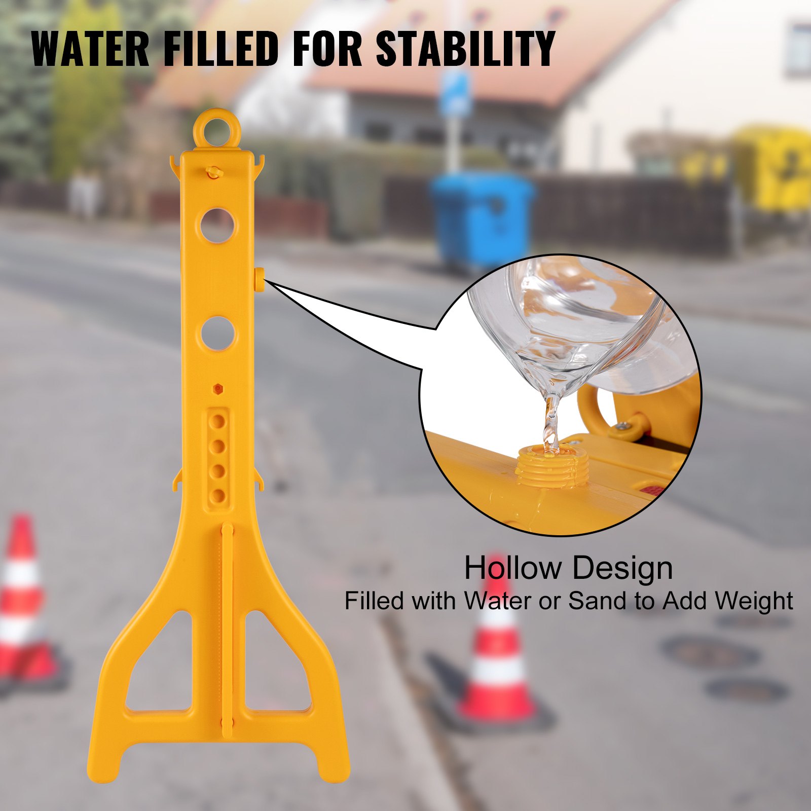 Vevor Expanding Safety Barrier Traffic Crowd Control Pedestrian Road Works 2 Pcs