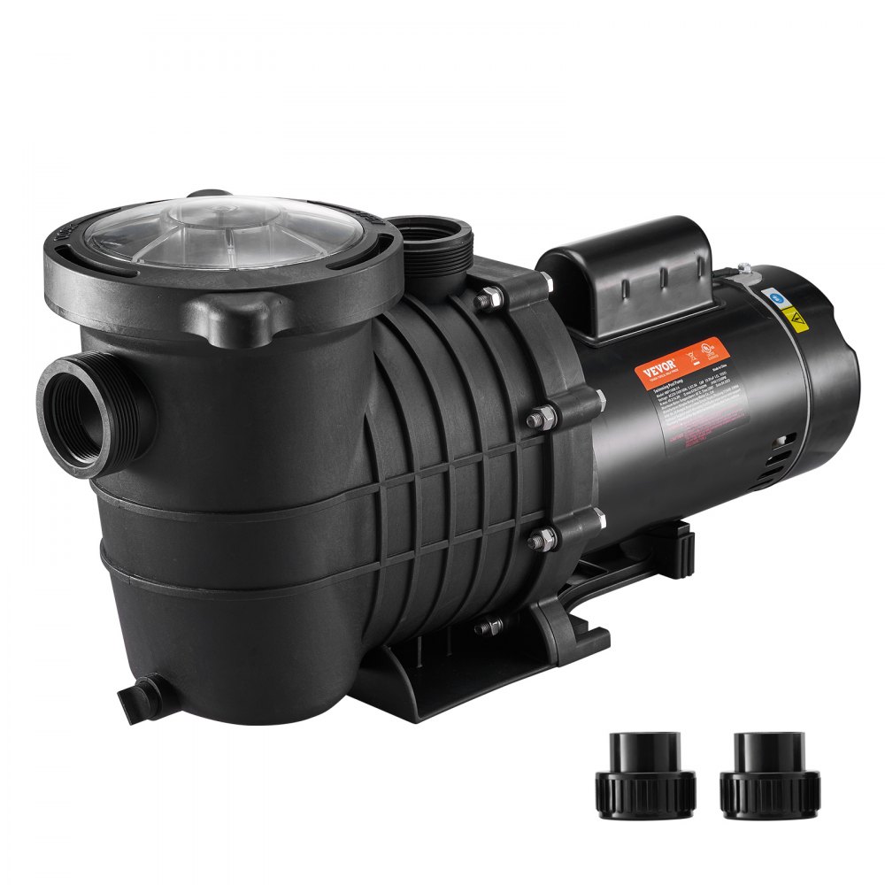 VEVOR Swimming Pool Pump, 1.5 HP 230 V, 1100 W Variable Speed Pump for in/Above Ground Pool w/ Strainer Basket, 5400 GPH Max. Flow, Certification of ETL for Security