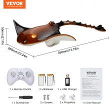 VEVOR Diaľkové ovládanie Manta Ray Toy 2,4 GHz Vysokorýchlostný RC čln pre deti Darček pre dospelých