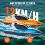 VEVOR 2 PCS RC Boat 2.4 GHz Remote Control Racing Boat 12 km/h Kids Adults Gift