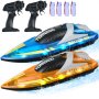 VEVOR 2 PCS RC Boat 2,4 GHz Kaukosäädin Kilpavene 12 km/h Lapset Aikuiset Lahja