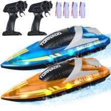 VEVOR 2 piezas RC Barco 2,4 GHz Barco de carreras de control remoto 12 km/h Regalo para niños y adultos