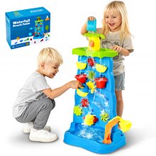 VEVOR Sand & Water Table for Toddlers Double-Sided Kids Activity Waterfall Table