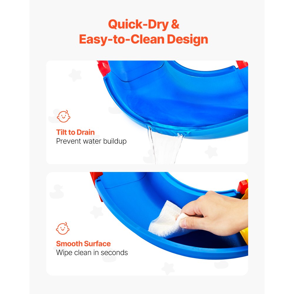 VEVOR Water Table for Toddlers, Kids Activity Play Waterway, Outdoor Summer Water Park Playset with 39PCS Accessories for Backyard Lawn Beach, Activity Sensory Play Table for 3+ Years Boys Girls
