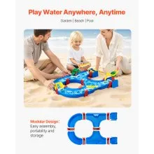 VEVOR Water Table for Toddlers Kids Activity Play Waterway for 3+ Years Boy Girl