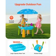 VEVOR Sand Water Table for Toddlers Kids Sensory Table with 11PCS Accessories