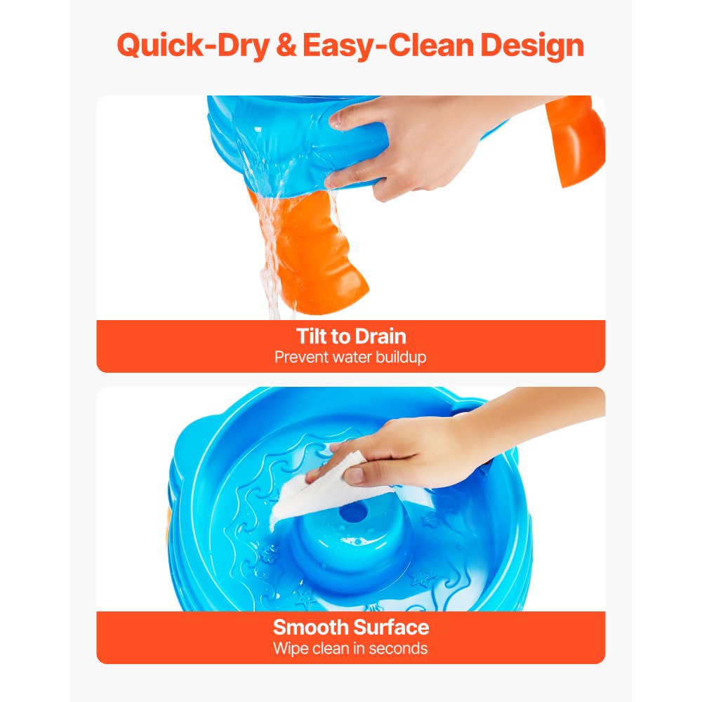 Mesa de agua VEVOR para niños pequeños, mesa sensorial de actividades para niños, juego de agua Fish 'n Splash con 9 accesorios de juguete, mesa de actividades acuáticas de verano con juego de pesca para niños y niñas de 3 años o más