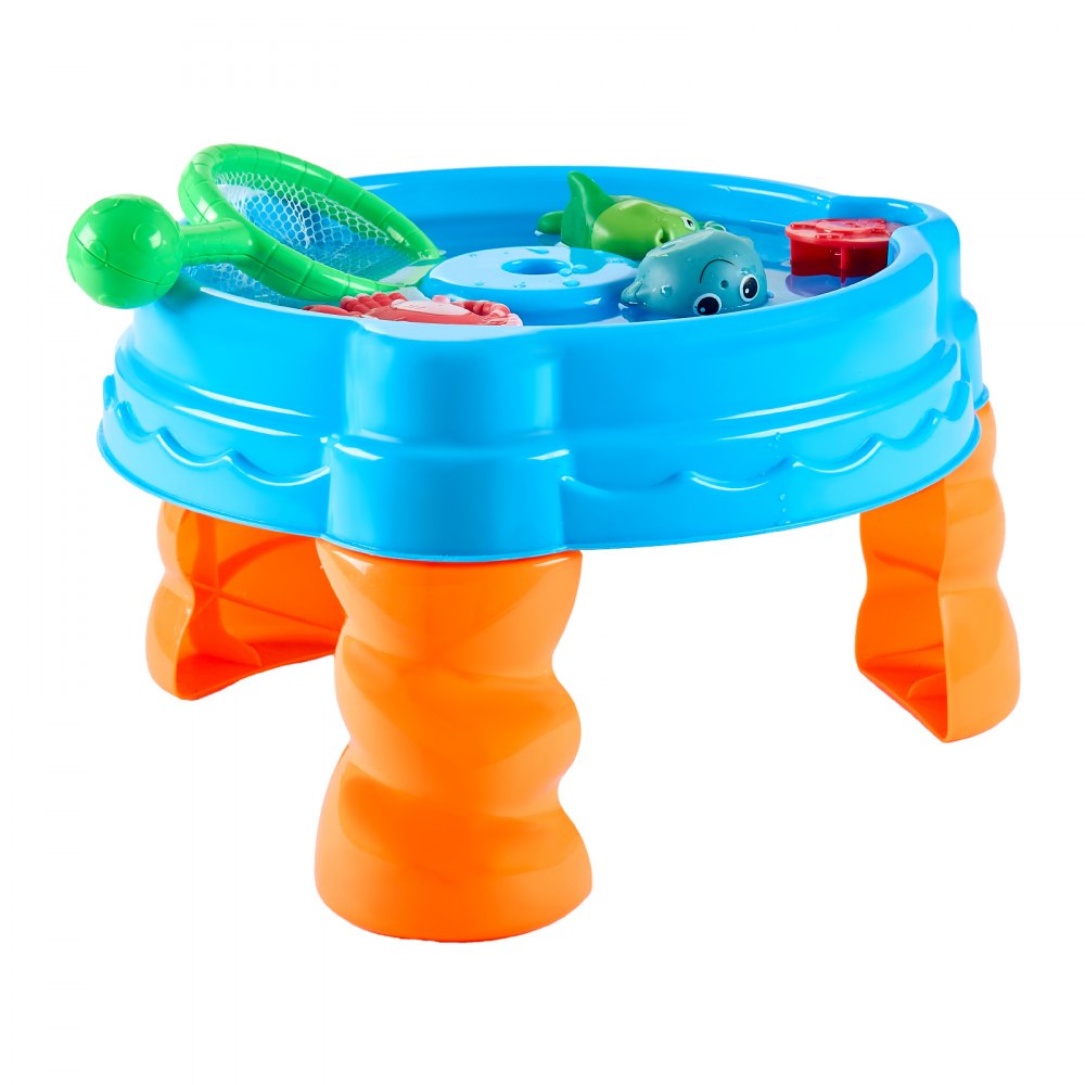 Mesa de agua VEVOR para niños pequeños, mesa sensorial de actividades para niños, juego de agua Fish 'n Splash con 9 accesorios de juguete, mesa de actividades acuáticas de verano con juego de pesca para niños y niñas de 3 años o más