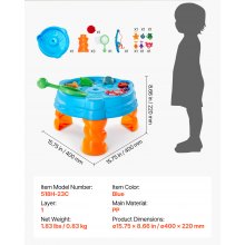 VEVOR Water Table for Toddlers Kids Activity Sensory Table with 9PCS Accessories