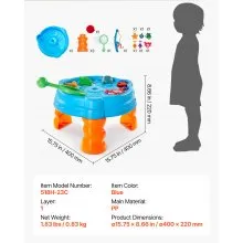 VEVOR Water Table for Toddlers Kids Activity Sensory Table with 9PCS Accessories