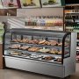 VEVOR Refrigerated Display Case, 32 Cu.Ft./901L Large Pastry Display Case, 4-Tier Commercial Display Refrigerator with LED Lighting, Downdraft Cooling, Movable with Casters, for Bakery