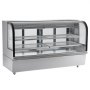 VEVOR Refrigerated Display Case, 32 Cu.Ft./901L Large Pastry Display Case, 4-Tier Commercial Display Refrigerator with LED Lighting, Downdraft Cooling, Movable with Casters, for Bakery
