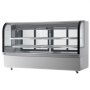VEVOR Refrigerated Display Case, 32 Cu.Ft./901L Large Pastry Display Case, 4-Tier Commercial Display Refrigerator with LED Lighting, Downdraft Cooling, Movable with Casters, for Bakery
