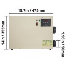 VEVOR Pool Heater Electric 11KW 220V Spa Heater Electric Heating and Thermostat Pool Heat Pump