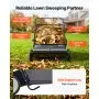 VEVOR Push Lawn Sweeper, 26-inch Leaf & Grass Collector, Strong Rubber Wheels & Heavy Duty Thickened Steel, Durable to Use with Large Capacity 7 cu. ft. Mesh Collection Hopper Bag, 4 Spinning Brushes