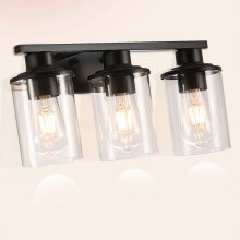 3-Light Bathroom Light Fixtures Modern Vanity Light Lamp Fixtures over Mirror