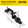 VEVOR 1.5 KW Electric Rebar Bender, 1\'\'(25 mm) Hydraulic Electric Hand Held Rebar Bender, within 5 s, 110 V