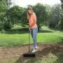 VEVOR Rolling Lawn Aerator, 21-inch Heavy-Duty Manual Rolling Aerator Lawn with Detachable Handle and 33 Iron Spikes, Rolling Lawn Aeration Tool for Garden Patio Yard Compacted Soils and Lawns, Black