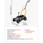 VEVOR Striping Line Marking Machine 12-Can Capacity Black with 4 Wheels, Parking Lot Striping Machine, 50-100 mm Adjustable Line Width, Heavy Duty, Fast and Accurate Marking, with Adapter Nozzle