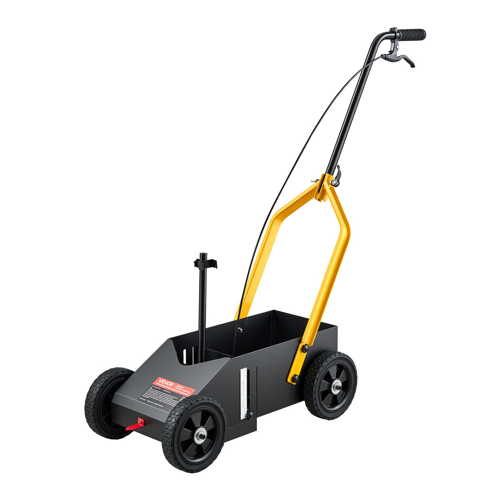 VEVOR Striping Line Marking Machine 12-Can Capacity Black with 4 Wheels, Parking Lot Striping Machine, 50-100 mm Adjustable Line Width, Heavy Duty, Fast and Accurate Marking, with Adapter Nozzle