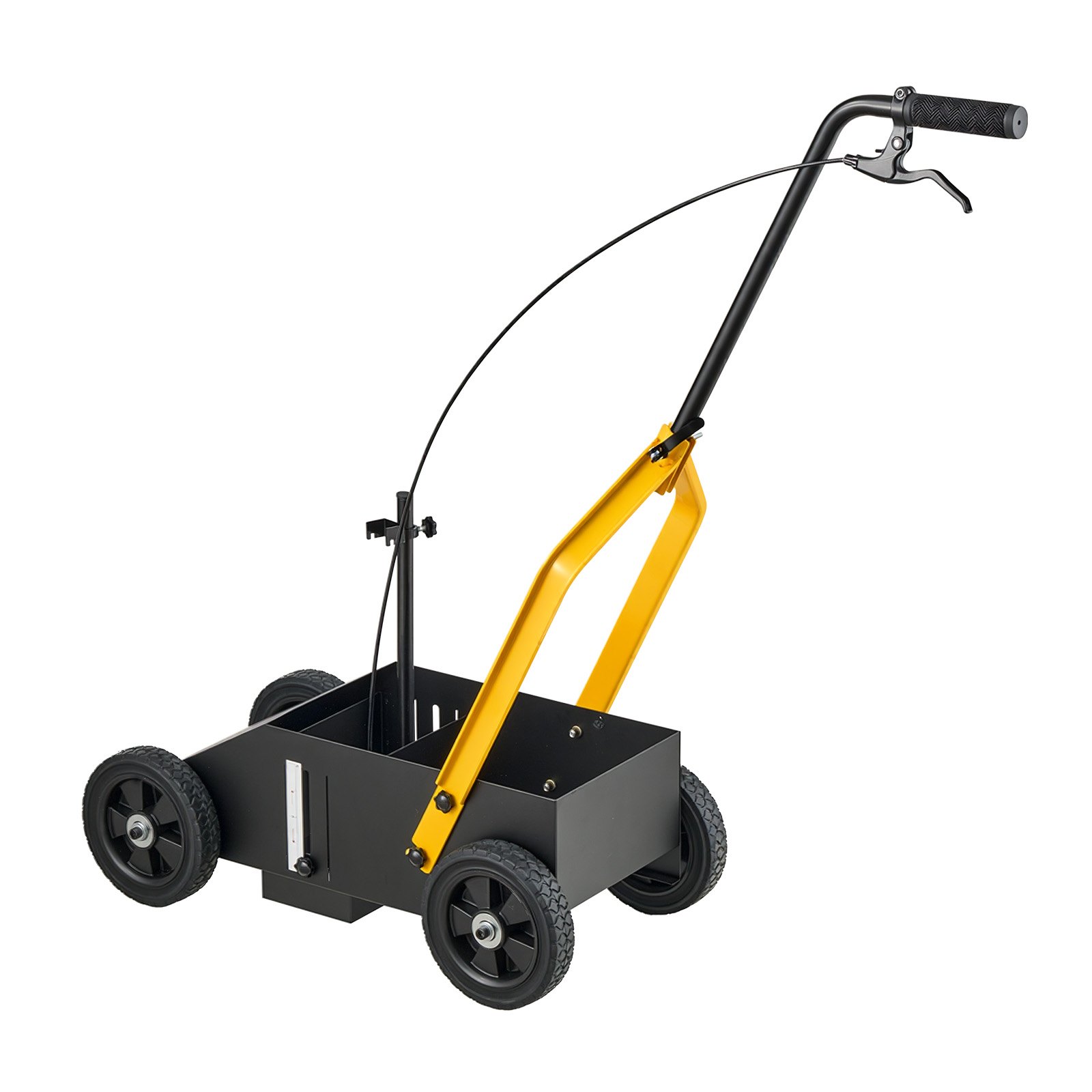 VEVOR Striping Line Marking Machine 12-Can Capacity Black with 4 Wheels, Parking Lot Striping Machine, 50-100 mm Adjustable Line Width, Heavy Duty, Fast and Accurate Marking, with Adapter Nozzle