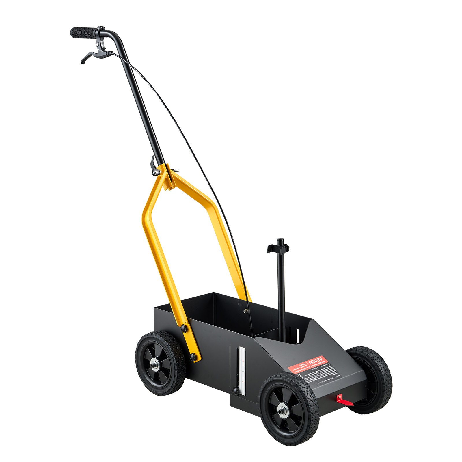 VEVOR Striping Line Marking Machine 12-Can Capacity Black with 4 Wheels, Parking Lot Striping Machine, 50-100 mm Adjustable Line Width, Heavy Duty, Fast and Accurate Marking, with Adapter Nozzle