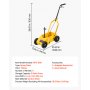VEVOR Striping Line Marking Machine 9-Can Capacity Yellow with 4 Wheels, Parking Lot Striping Machine, 50-100 mm Adjustable Line Width, Heavy Duty, Fast and Accurate Marking, with Adapter Nozzle