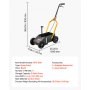 VEVOR Striping Line Marking Machine 9-Can Capacity Black with 4 Wheels, Parking Lot Striping Machine, 50-100 mm Adjustable Line Width, Heavy Duty, Fast and Accurate Marking, with Adapter Nozzle