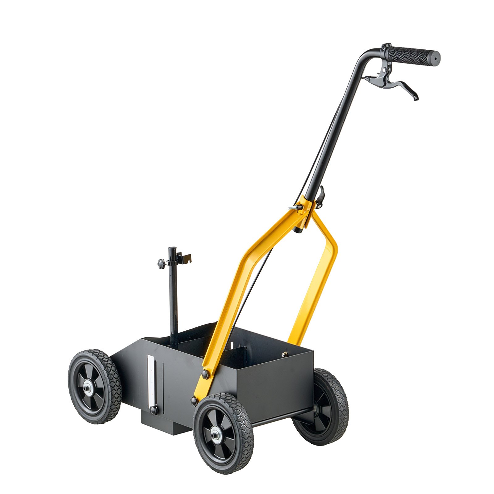 VEVOR Striping Line Marking Machine 9-Can Capacity Black with 4 Wheels, Parking Lot Striping Machine, 50-100 mm Adjustable Line Width, Heavy Duty, Fast and Accurate Marking, with Adapter Nozzle