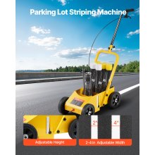 Striping Line Marking Machine 24 x 13 x 35.4 in 4-Wheel Striping Machine Yellow