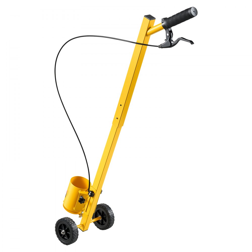 VEVOR Striping Line Painting Wand Industrial Two-Wheel Marking Paint Wand, For Ground Marking, Parking Lot and Field, Lightweight and Easy to Push, Compatible with Inverted Striping Paint, Yellow