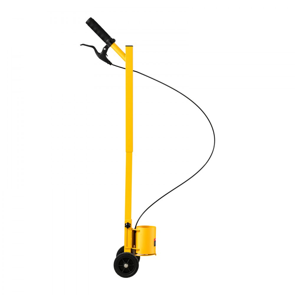 VEVOR Striping Line Painting Wand Industrial Two-Wheel Marking Paint Wand, For Ground Marking, Parking Lot and Field, Lightweight and Easy to Push, Compatible with Inverted Striping Paint, Yellow