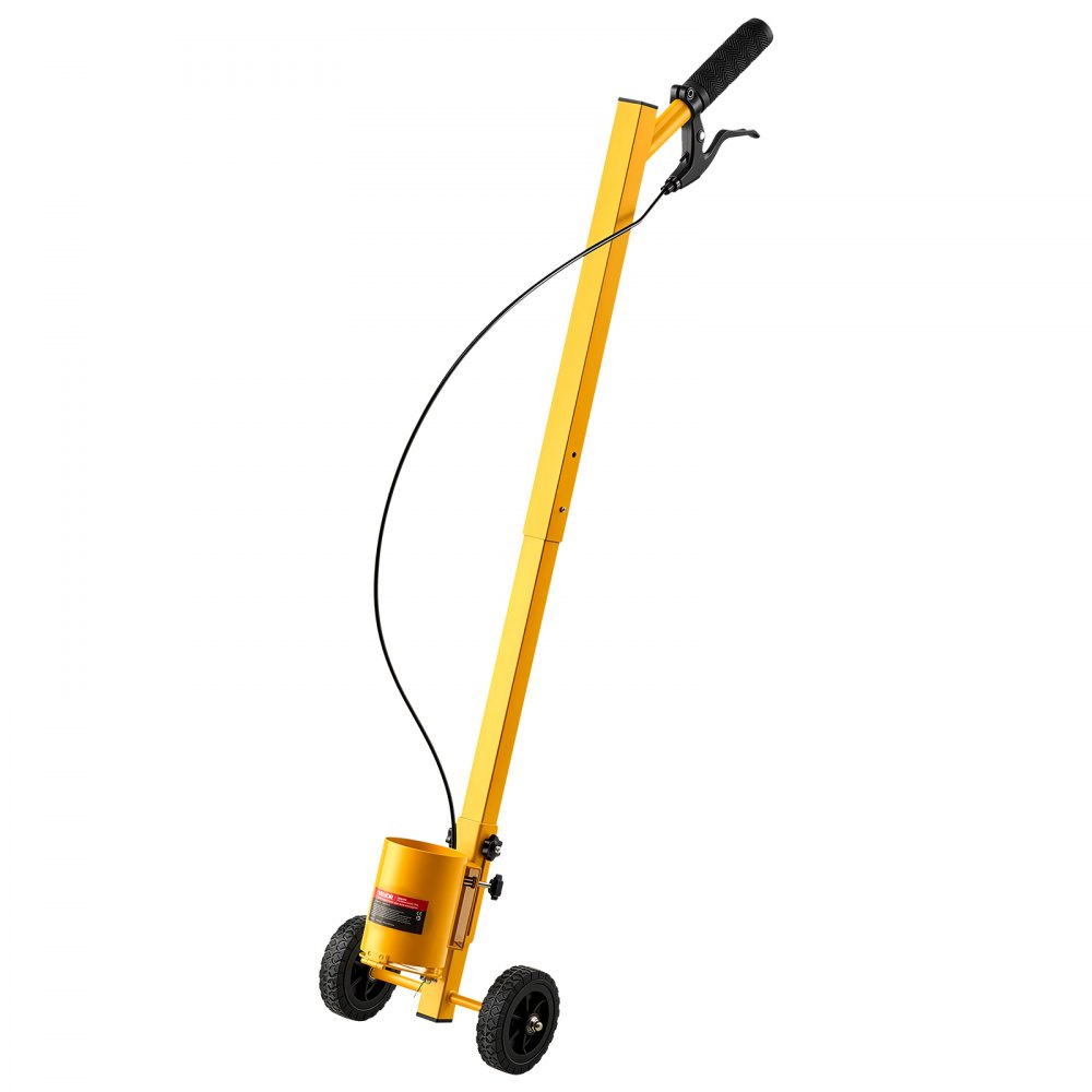 VEVOR Striping Line Painting Wand Industrial Two-Wheel Marking Paint Wand, For Ground Marking, Parking Lot and Field, Lightweight and Easy to Push, Compatible with Inverted Striping Paint, Yellow