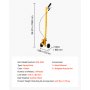 VEVOR Striping Line Painting Wand Industrial Two-Wheel Marking Paint Wand, For Ground Marking, Parking Lot and Field, Lightweight and Easy to Push, Compatible with Inverted Striping Paint, Yellow