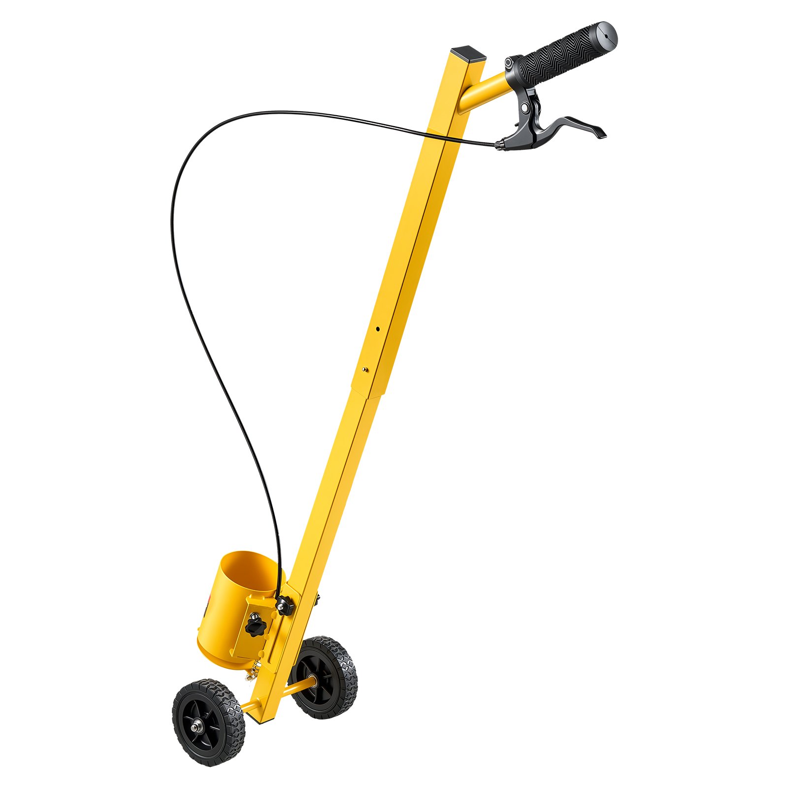 VEVOR Striping Line Painting Wand Industrial Two-Wheel Marking Paint Wand, For Ground Marking, Parking Lot and Field, Lightweight and Easy to Push, Compatible with Inverted Striping Paint, Yellow